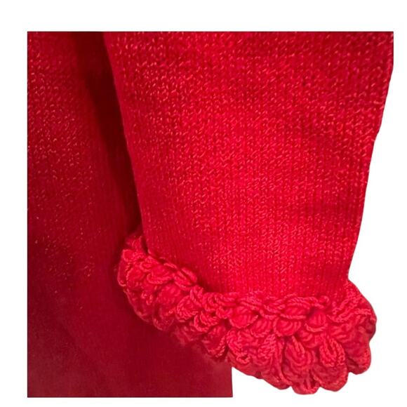 Long, Red, Vintage, Sweater Dress - Picture 8 of 8